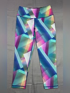 Victoria's Secret Knockout Multicolor Geometric Print Capri Leggings Sz S/P